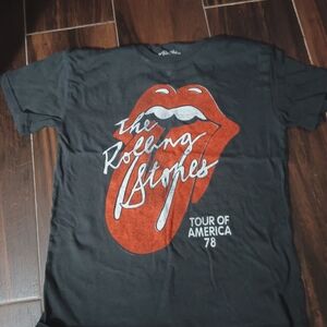 The Rolling Stones Black and Red Short Sleeve Tee